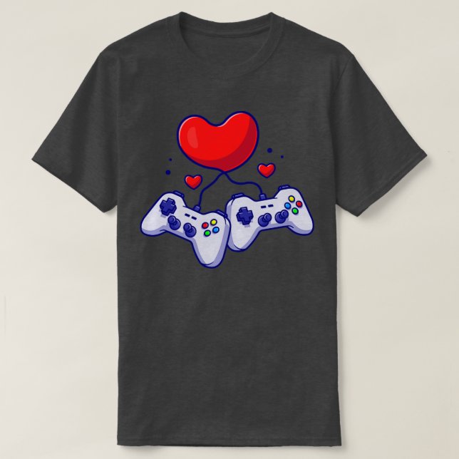 Konsole mit Herz-Cartoon T-Shirt (Design vorne)