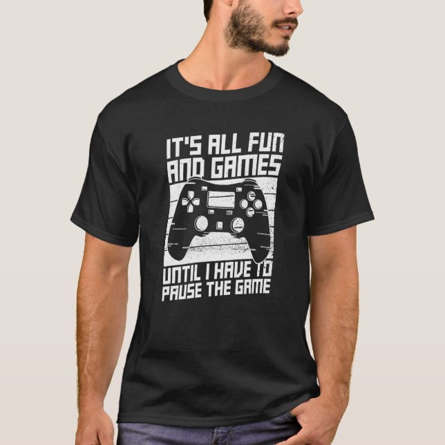 Konsolenspiel für einen Controller-Nerd T-Shirt (Vorderseite)