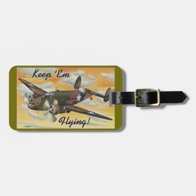 Konsolidierter Zweiter Weltkrieg des Befreier-B-24 Gepäckanhänger (Vorderseite horizontal)