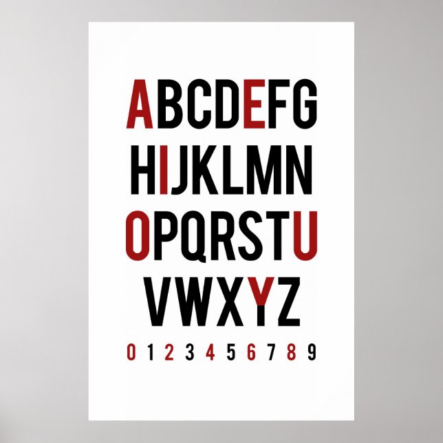 Konsonant / Vokal - gerade / ungerade Poster (Vorne)