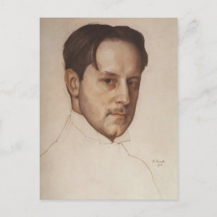 Konstantin Somov - Portrait von M. Dobuzhinsky Postkarte