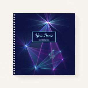 Konstellation, Abstrakte Fantasie Fraktal Art Name Notizbuch