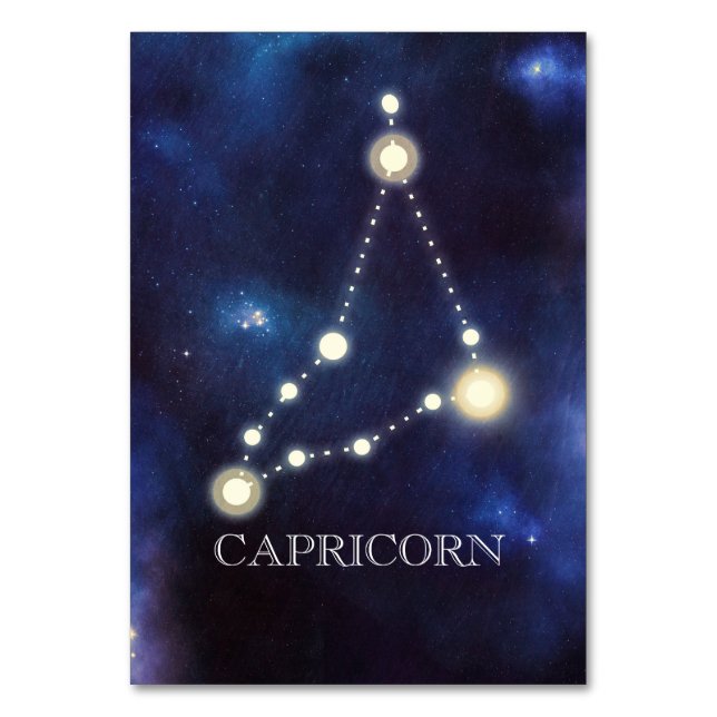 Konstellation | Capricorn | Hochzeitsstiftung Tischnummer (Vorderseite)