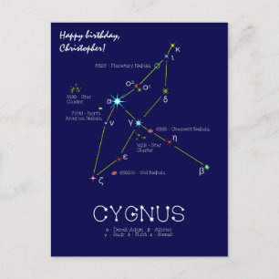 Konstellation Cygnus Postkarte