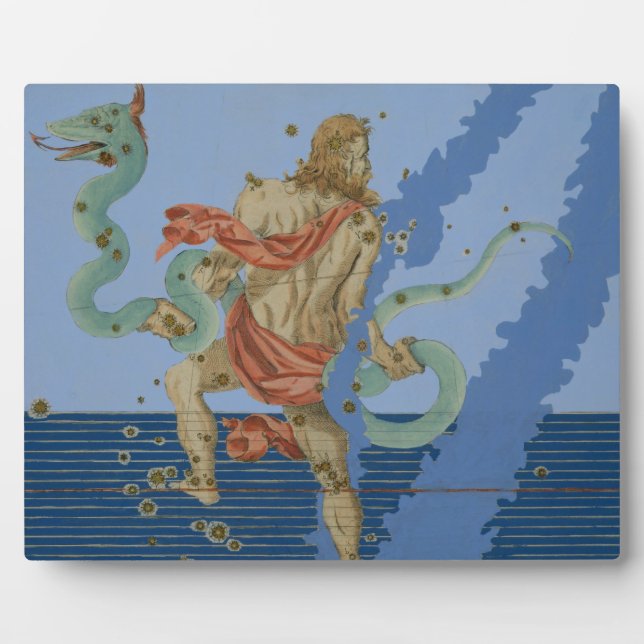 Konstellation der Gruppe Ophiuchus, aus "Uranometr Fotoplatte (Vorderseite)