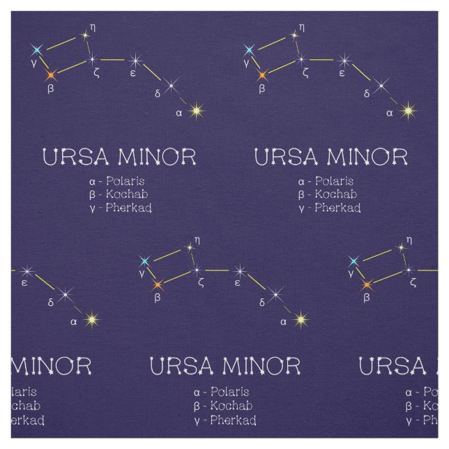 Konstellation der Sterne Ursa Minor Stoff (Muster)