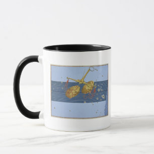 Konstellation der Waage, von "Uranometria" durch Tasse