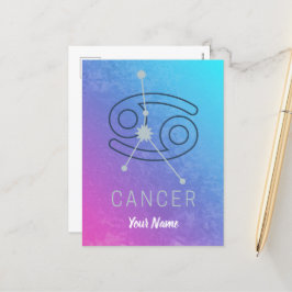 Konstellation des Horoskops für Krebs Zodiac Star Feiertagspostkarte