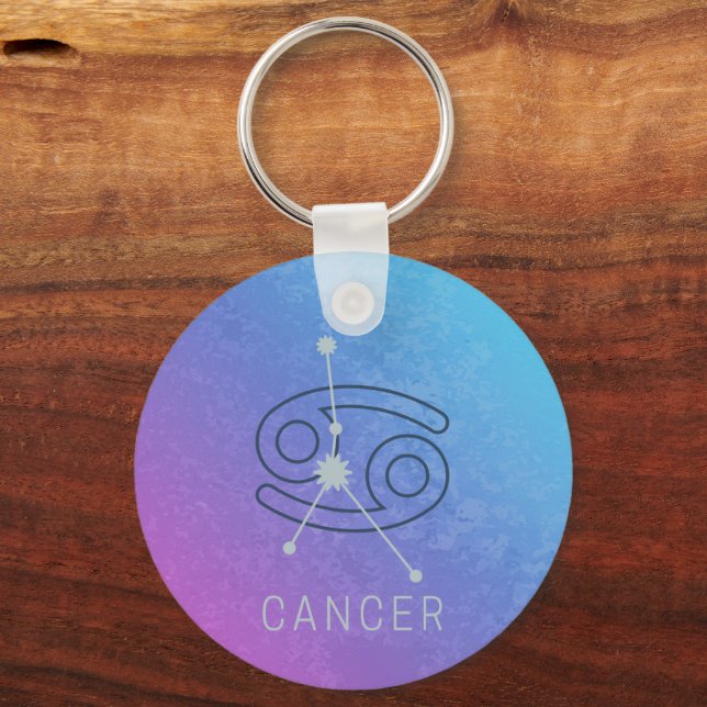 Konstellation des Horoskops für Krebs Zodiac Star Schlüsselanhänger (Vorderseite)
