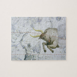 Konstellation des Stiers, überziehen 2 'vom Atlas Puzzle