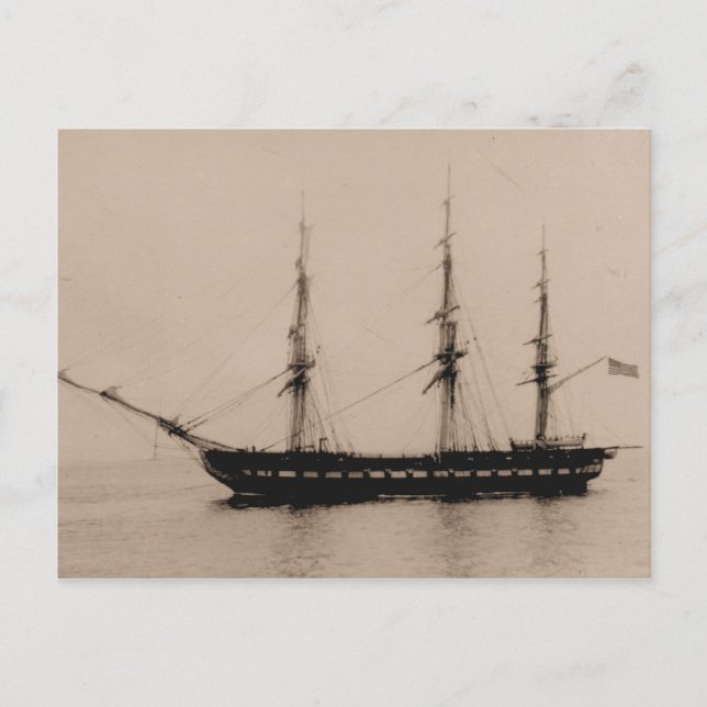 Konstellation des US-Schiffes vor Anker Postkarte (Vorderseite)