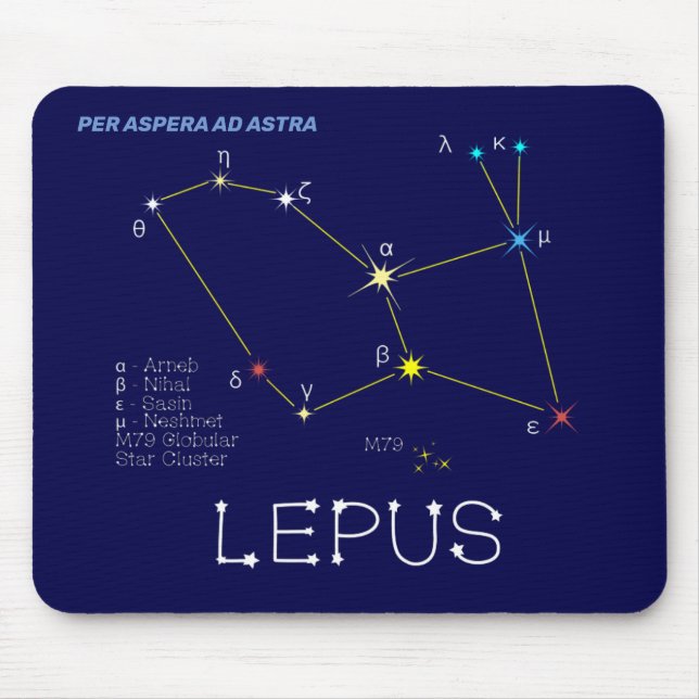 Konstellation Lepus Mousepad (Vorne)