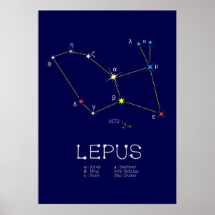 Konstellation Lepus Poster