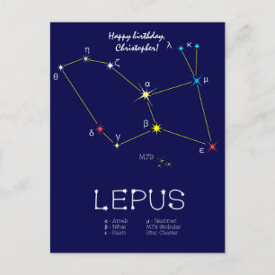 Konstellation Lepus Postkarte