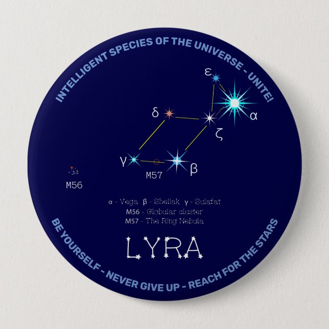Konstellation Lyra Button (Vorderseite)