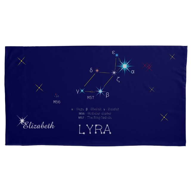 Konstellation Lyra Kissenbezug (Vorderseite)