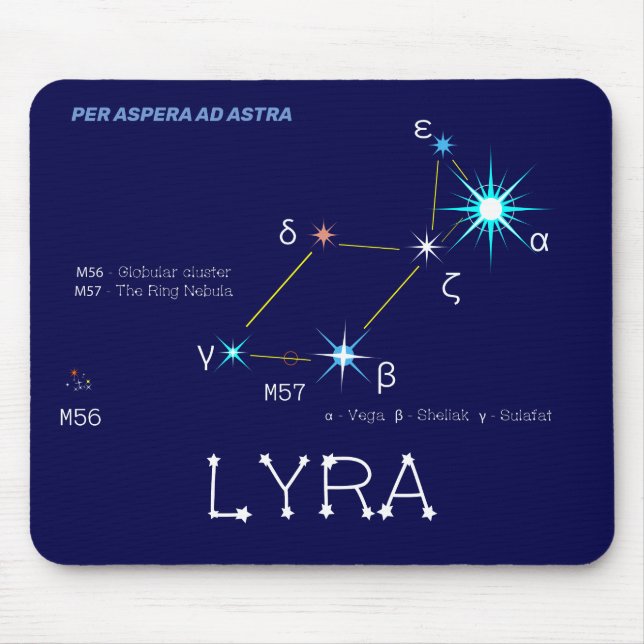 Konstellation Lyra Mousepad (Vorne)