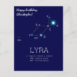 Konstellation Lyra Postkarte