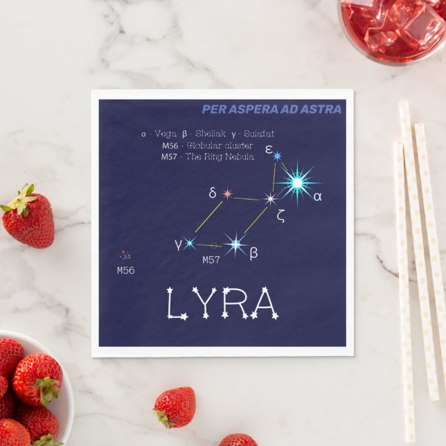 Konstellation Lyra Serviette (Beispiel)