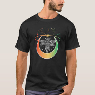 Konstellation Pastel Goth Dragonfly Crescent Moon T-Shirt