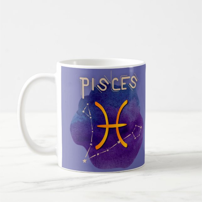 Konstellation personalisierter Zodiakszeichen Kaffeetasse (Links)