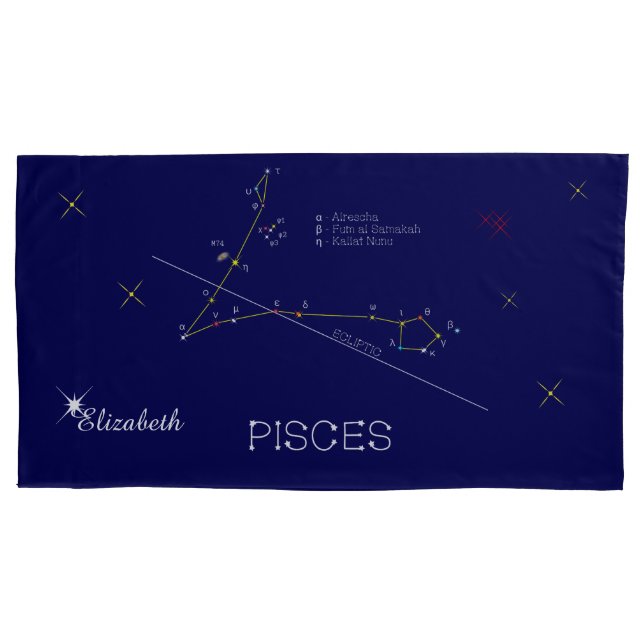 Konstellation PISCES einzigartig, brillant Kissenbezug (Vorderseite)