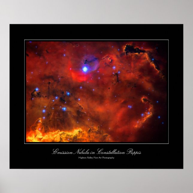 Konstellation Puppis-Nebel, Hubble-Weltraumbild Poster (Vorne)