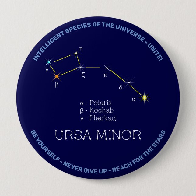 Konstellation Ursa Minor Button (Vorderseite)