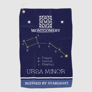 Konstellation Ursa Minor Golfhandtuch