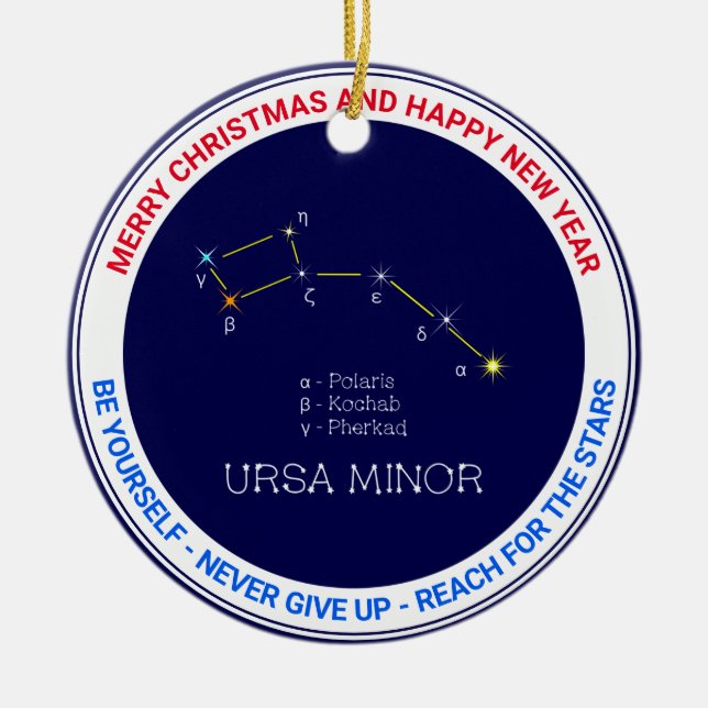 Konstellation Ursa Minor Keramik Ornament (Vorne)