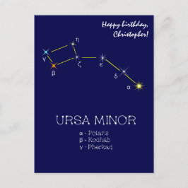 Konstellation Ursa Minor Postkarte