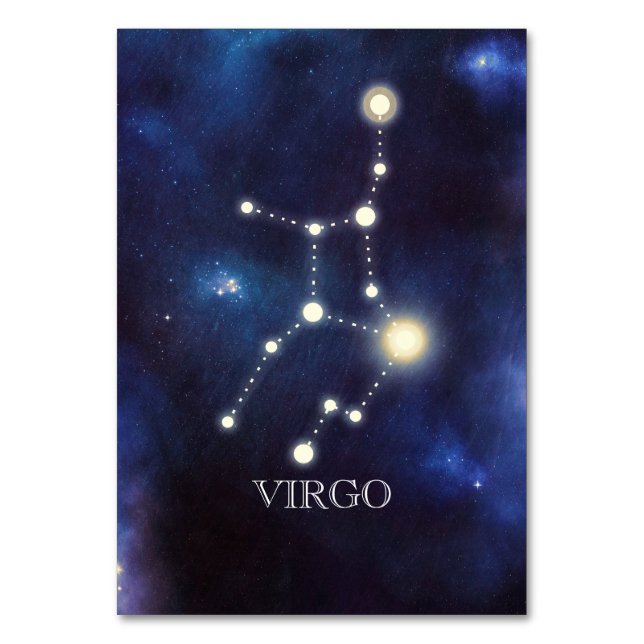 Konstellation | Virgo | Hochzeitsstiftung Tischnummer (Vorderseite)