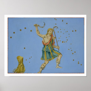 Konstellation von Booten, aus "Uranometria" von Jo Poster