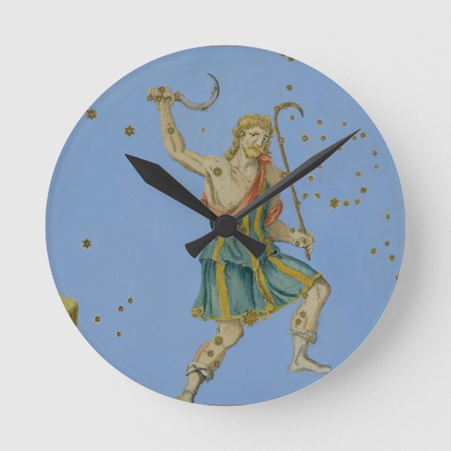 Konstellation von Booten, aus "Uranometria" von Jo Runde Wanduhr (Vorderseite)
