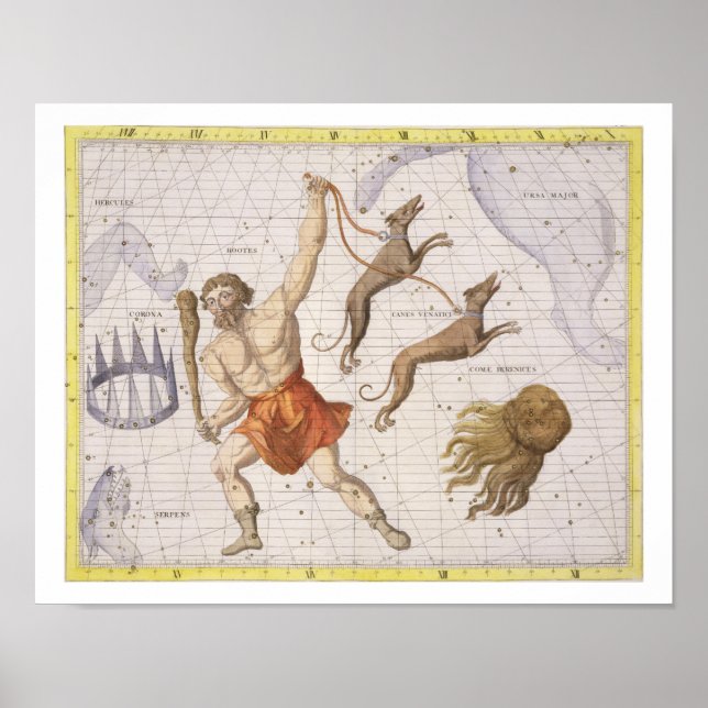 Konstellation von Bootes, Platte 20 von "Atlas Coe Poster (Vorne)