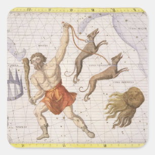 Konstellation von Bootes, Platte 20 von "Atlas Coe Quadratischer Aufkleber