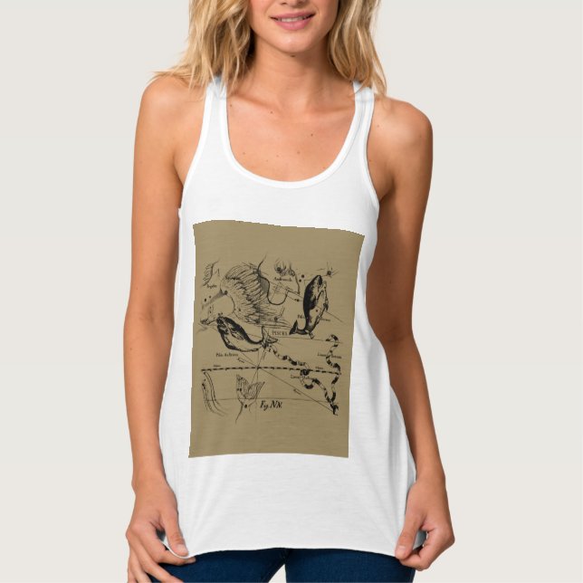 Konstellation von Pisces Hevelius um 1690 Tank Top (Vorderseite)