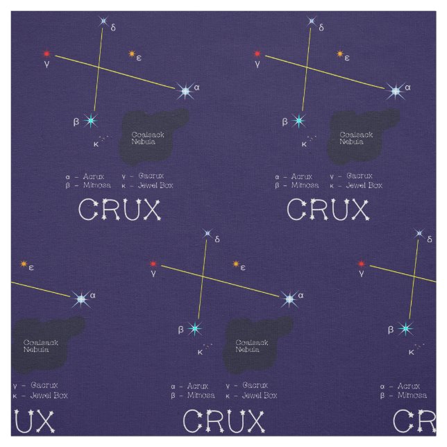Konstellation von Stars Crux oder Cross Stoff (Muster)