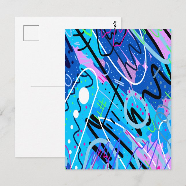 Konstellationen Abstrakter Kunst Postkarte (Vorne/Hinten)