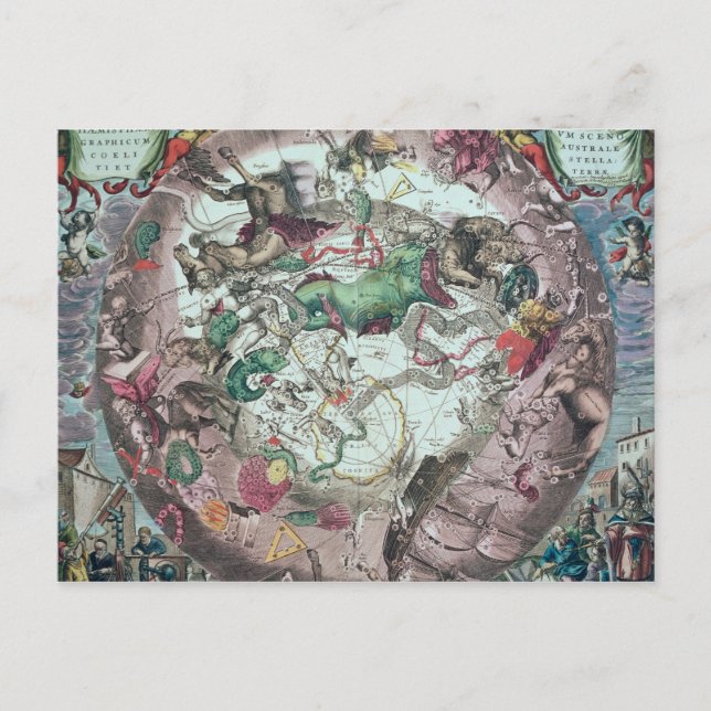 Konstellationen der südlichen Hemisphäre Postkarte (Vorderseite)