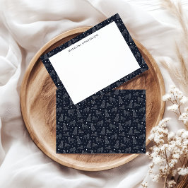 Konstellationen der weißen Hunde Schwarzes Monogra Mitteilungskarte