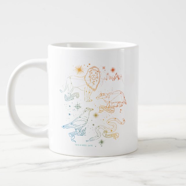 Konstellationen für Regenbogenhäuser Jumbo-Tasse (Links)