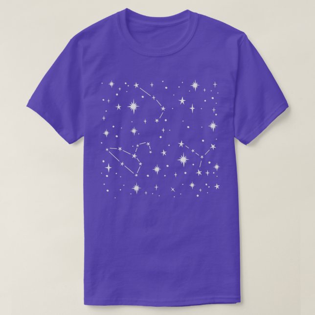 Konstellationen Himmelsmond und Sterne T-Shirt (Design vorne)
