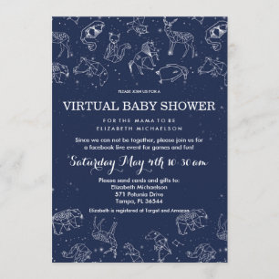 Konstellationen Virtual Live Baby Dusche Einladung