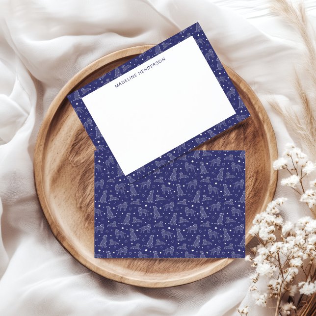 Konstellationen von weißen Hunden dunkelblaues Mon Mitteilungskarte (Von Creator hochgeladen)