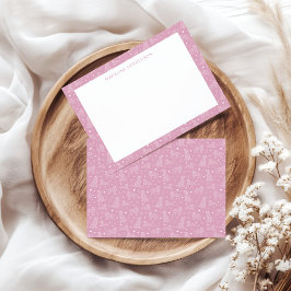 Konstellationen von weißen Hunden hellrosa Monogra Mitteilungskarte