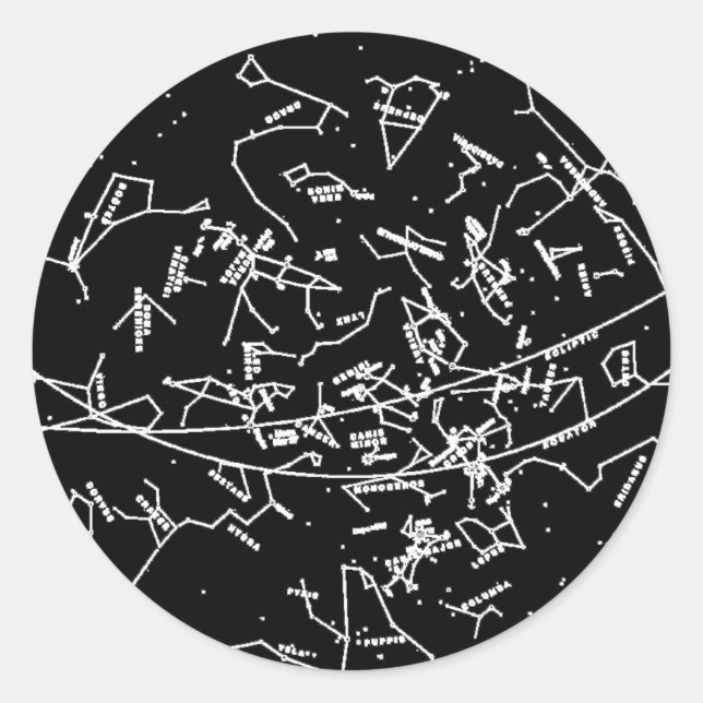 Konstellationsaufkleber Runder Aufkleber (Vorderseite)