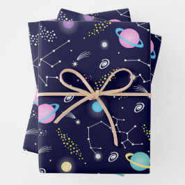 Konstellationsmuster Geschenkpapier Set