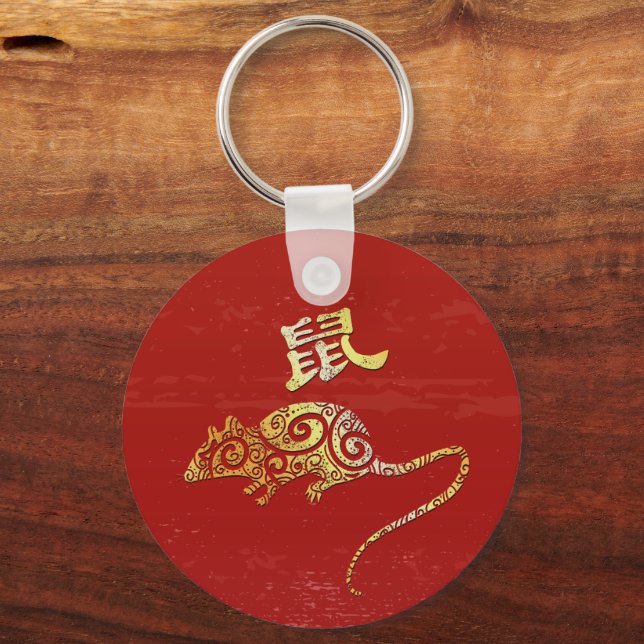 Konstellationszeichen für Ratten Chinesisches Horo Schlüsselanhänger (Vorderseite)