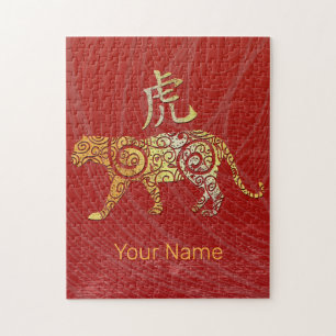 Konstellationszeichen für Tiger-Chinesisches Horos Puzzle